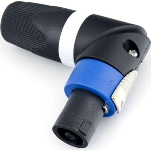 4pcs New 4-pin card audio plug Professional speaker 90-degree right-angle bent four-core speaker plug