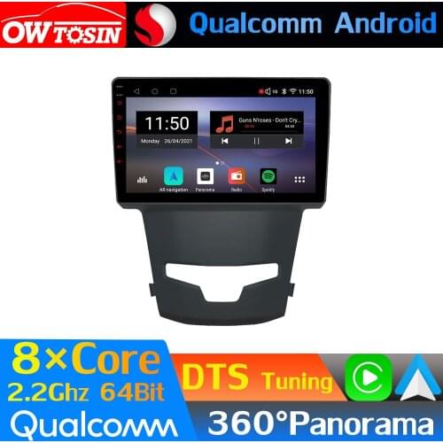 Qualcomm 8Core Android Car Media For SsangYong Korando 3 Actyon 2 2013-2017 GPS 360 Camera Radio CarPlay DTS HIFI DSP HDMI WiFi