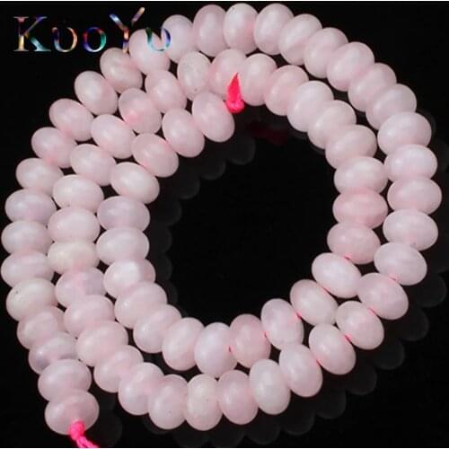 Natural Stone Beads Pink Quartz Crystal Round Rondelle Loose Spacer Beads For Jewelry Making 4/6/8mm DIY Bracelets Accessories