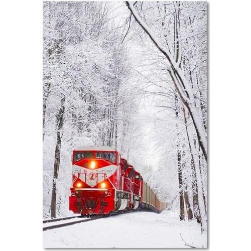 GATYZTORY Frame Picture DIY Painting By Number Snow Landscape Acrylic Paint By Numbers Handpainted Picture By Numbers Art