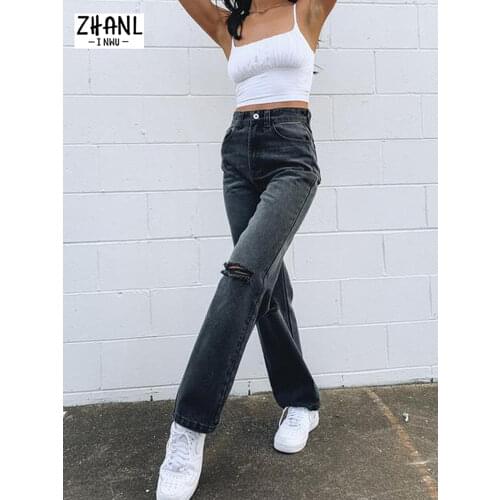 HONGYOUHANYAN Women's Straight Jeans