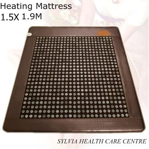 Good tourmaline mat jade health care heating bed mattress jade Physical therapy heat with free eye cover 1.5X1.9M/ 59''X74.8