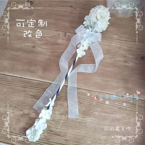 Lolita Scepter Fairy Stick Rose Stick Violet Holding Lolita Cane Tea Club Soft Girl Cos Show Photo