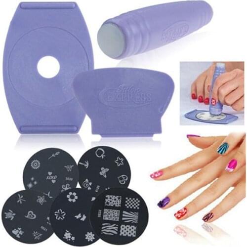 Manicure Image Stamping Stamp Template Plates Nail Art DIY Supplies Set
