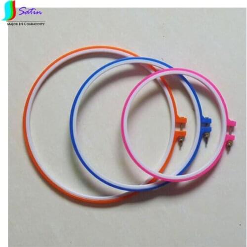 DIY Craft Necessary Tool Round Plastic Cross Stitch Embroidery Hoop Cycle Ring Frame S0079 Set of 3 Size 19/24/27cm 7.5-10.5