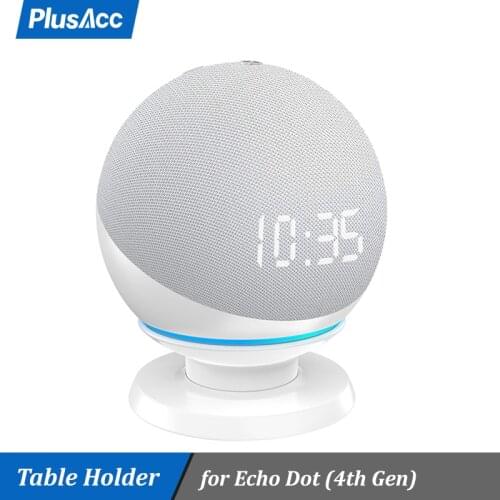 Table Mount Stand Desktop Holder For Amazon Echo Dot 4th Gen Space-Saving Solution for Smart Home Speakers Hide Messy Wires
