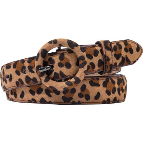 2020 Womens Pigskin Leather Belt Solid Color Waist or Hips Ornament Leopard Waistband Cummerbund Ladies and Girls