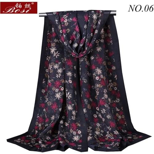 Chiffon Scarf Small flower long Shawl fashion high quality for and wraps scarves hijab Print Women luxury brand scarfs ladies