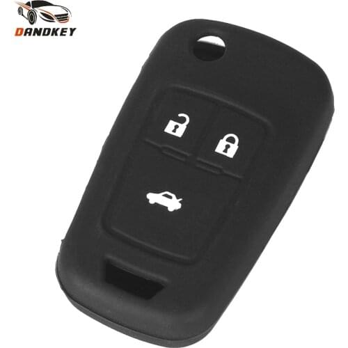 Dandkey silicone car key cover 3 button for Chevrolet Cruze 2009-2014 sedan hatchback accessories car key cover case
