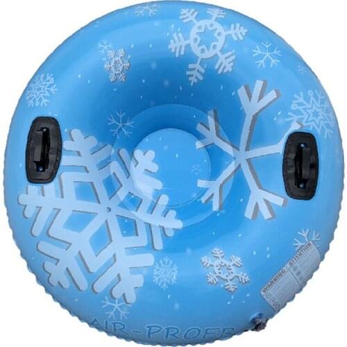 Snow Toy Winter Inflatable Ski Circle Ski Circle with Handle Durable Children Adult Snow Tube Skiing Thickened Sled