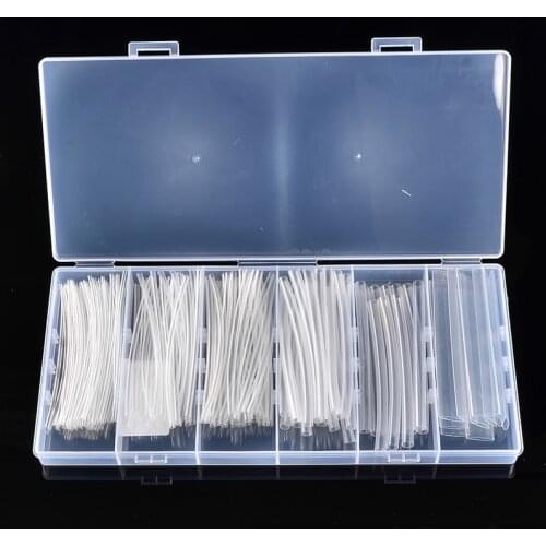 1.5mm 2.5mm 3.0mm 5.0mm 6.0mm 10.0mmTransparent Clear Heat Shrink Tube Shrinkable Tubing Sleeving Wrap Wire Kits
