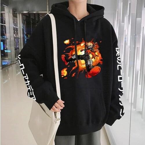 Bakugou My Hero Academia Anime Hoodies Streetwear Men Sweatshirt Cartoon Cool Graphic Harajuku Oversized Hoodies