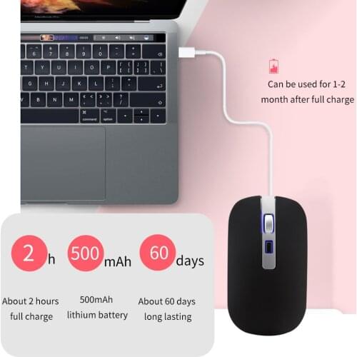 Bluetooth 5.1 Wireless Mouse Rechargeable Silent Button Computer Mause 2.4G USB Optical Ergonomic Laptop Mice For PC Notebook