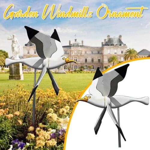 Whirligig Asuka Series Windmill Seagull Windmill Garden Backyard Lawn Decoration Stakes Flying Bird Windmill Wind Spinner Gifts