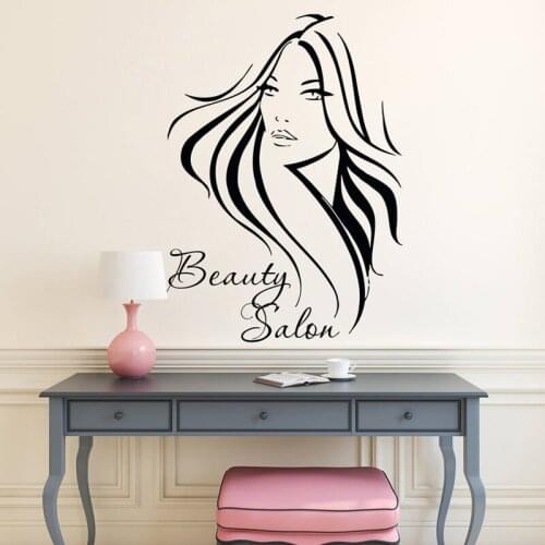 Beauty Salon Wall Decal Girl Hairdressing Wall Sticker Vinyl Stickers Fashion Beauty Salon Decoration Art Decor Murals X892