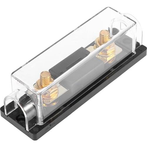 X Autohaux Uxcell Black Car ANL Fuse Box with In-Line Holder 30A 40A60A 80A 100A 125A 150A 200A 250A 300A Electrical Protection