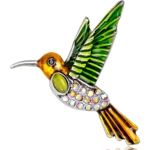 Zlxgirl jewelry Classic Alloy Enamel Birds Animal Brooch Pins Metal Scarf Pins Christmas Gift Banquet Weddings Accessories