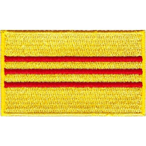 South Vietnam national flag Sewing Clothes Gun Patch Iron On Embroidery Patches Hotfix Applique Motifs Garment Stickers