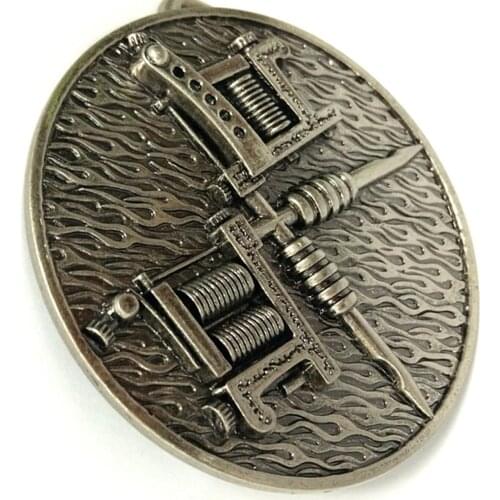 Western Cowboy Machine Tool Belt Buckle Mens Punk Gothic Biker Motorcycle