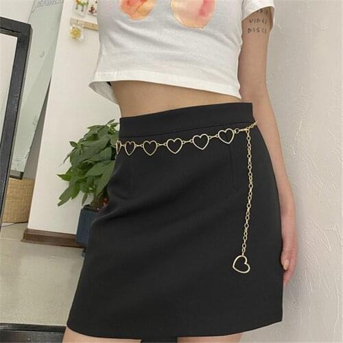 105cm Waistband Pants Classic Waist Chain Love Heart Hollow Girdle For Women Hip Hop Style Fashion Fine Waist Belts 2021 Trendy