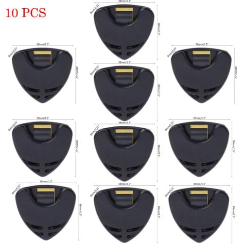 1 pc Guitar Pick Holder Plastic Plectrum Case Mediator Quick Storage Self Adhesive Triangle Shape
