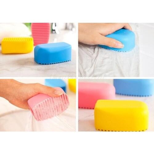 100PCS Cleaning Washing Flexible Scrub Brush Hand-held Mini Washboard Antiskid Creative