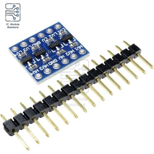 4 Channel IIC I2C Logic Level Converter Bi-Directional Module Interface 5V To 3.3V Transformation Board With Pins For Arduino