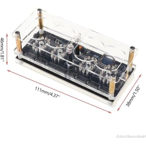 IN-12 Glow Tube Clock Colorful 4 Digits LED Retro Clock Bedroom Decoration Clock J07 21 Dropshipping