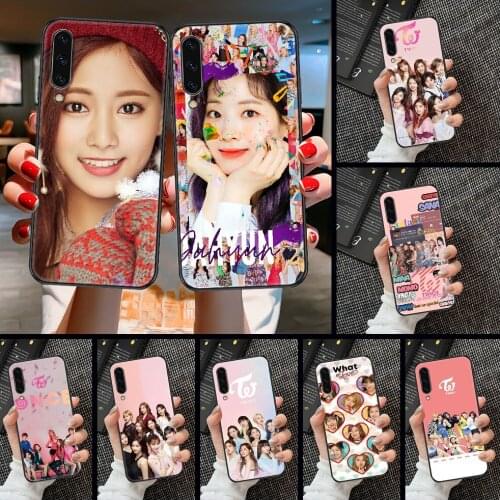 KPOP TWICE Phone case For Samsung Galaxy A 3 5 7 8 10 20 21 30 40 50 51 70 71 E S 2016 2018 4G black art shell painting hoesjes