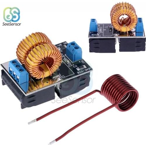 DC 5-12V 120W Mini ZVS Induction Heating Board Flyback Driver Heater DIY Cooker+ Ignition Coil