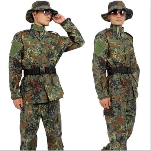German camouflage suit Woodland Army uniform German ww2 uniforms Flecktarn military Men Vintage