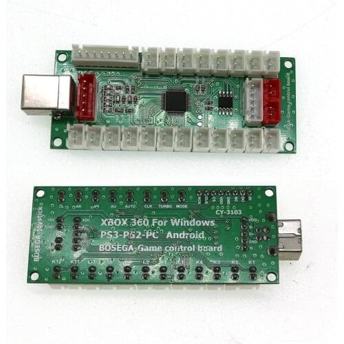 PC360 PS2 & PS3 3 in 1 Arcade Controller USB PCB Board Keyboard Button Encoder For PC Windows & Android Joystick