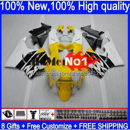 Body For HONDA CBR900RR CBR919RR 110MC.33 CBR 919RR CBR900 RR CBR 919 RR CC 900RR yellow white 1998 1999 CBR919 RR 98 99 Fairing