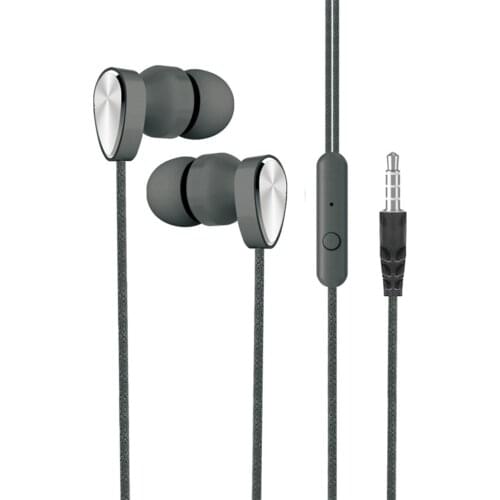 L106 3.5mm Plug Dynamic Wired Heavy Bass Stereo In-ear Phone Earphone with Mic