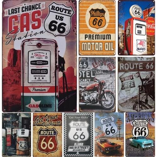 Metal Sign Vintage Plaque Tin Sign Metal Plaque Signs For Bar Club Living Room Craft Art Plates Route 66 Poster Wall Decoration