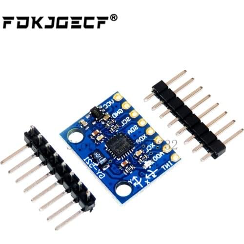 IIC I2C GY-521 MPU-6050 MPU6050 3 Axis Analog Gyroscope Sensors + 3 Axis Accelerometer Module For Arduino With Pins 3-5V DC