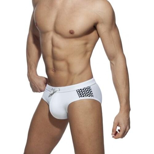 2020 swimwear Men Push Pad Trunks Quick Drying Beachwear solid Bathing Suit Swimming Briefs Low Waist Summer Mens Swim Swimsuit