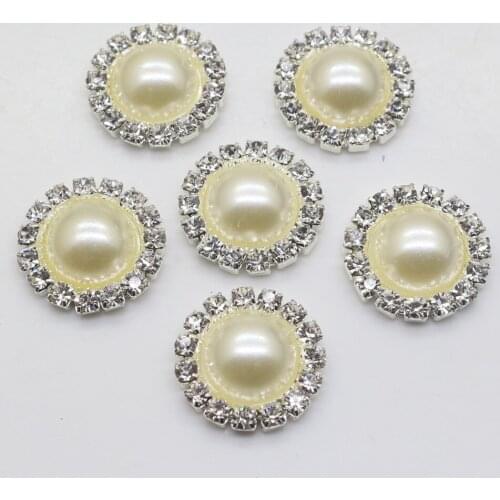 New Hot 10Pcs 16mm Round Diy jewelry Accessories rhinestones pedestal embellishments caps Decoration For Making Ivory