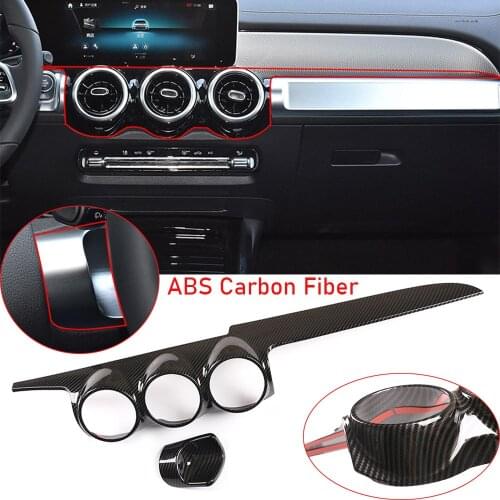 Carbon Fiber ABS Control Dashboard Air Outlet Trim For Benz GLB Class X247 2019-2020