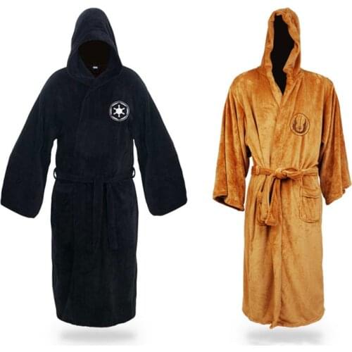 Star Wars Anakin Jedi Knight Galactic Empire Shower Robe Pajamas Cosplay Costume Hood Cape Cloak Movie For Men Women Halloween