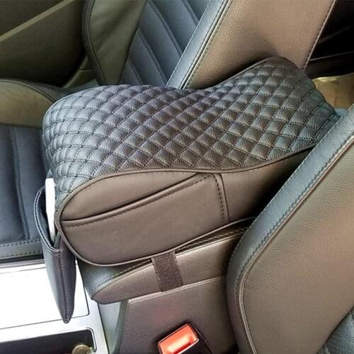 Stylish Car Central Console Armrest Box Soft Heighten Pad Cushion with Pockets Car Armrest Box Pad Car Interior Accessories