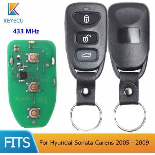 KEYECU Keyless Entry Remote Control Car Key Fob 3 Buttons 433MHz for Hyundai Sonata 2005 2006 2007 2008 2009