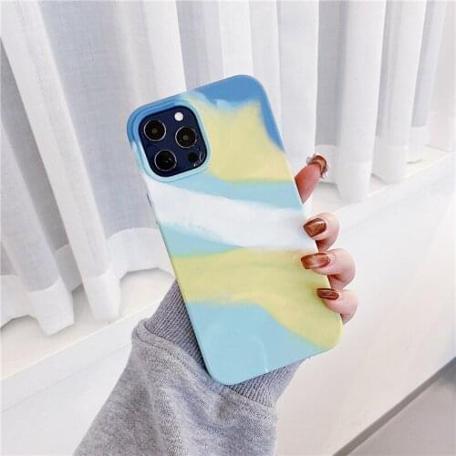 Rainbow Liquid Silicone Phone Case for iPhone12 Pro MAX 11 Pro MAX XR XS MAX 7/8 Plus Protective Cover iPhone 11 Phone Case