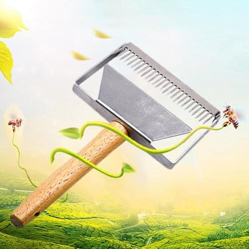 Wooden Handle Honeycomb Honey Uncapping Fork Scraper Shovel Beekeeping Equipment Hot