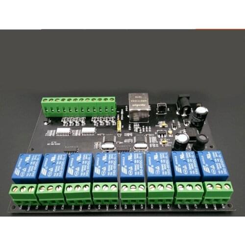 8 way 10A network relay IP/ Ethernet access controller TCP MODBUS 8 in 8 out of the switch transmission