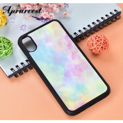 Aprarvest Rainbow Clouds Silicone Rubber Phone Case Cover For iPhone 6 6S 7 8 PLUS X XS XR 11 12 MINI PRO MAX