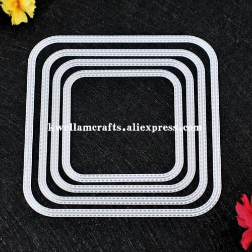 Outside In Stitched Square Stackables Metal Die cutting Dies For DIY Scrapbooking Photo Album Embossing Folder 8072647