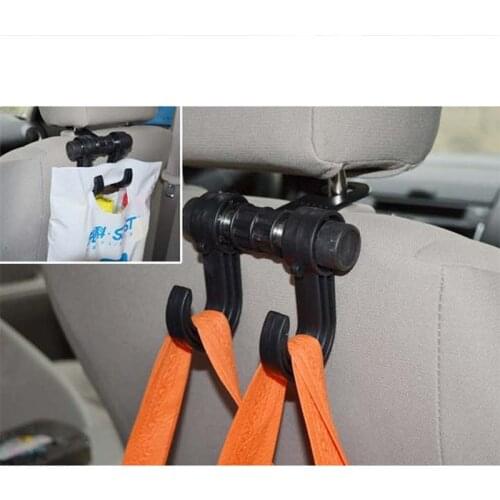 1 Pcs Universal Car Seat Backrest Storage Hook Sundries Hanger Bag Bracket Car Double Hook Multi-function Hook Car Supplies
