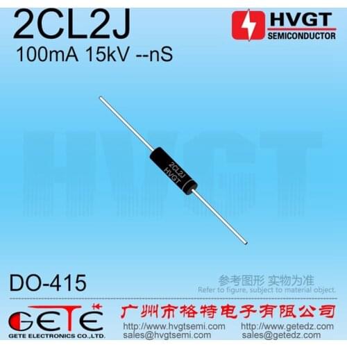 HVGT,High voltage diode 15KV,2CL2J, Silicon rectifier diode ,100mA 15kV , Low frequency,For Microwave Circuits, 20pcs/bag