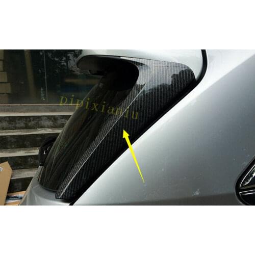 Carbon fiber Rear Window Spoiler Side Trim Cover For Toyota Highlander 2015-2017 car accessories